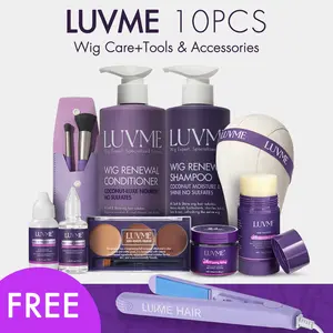 Wig Kit for Beginners Friendly Wig Glue & Remover Set,Headband,Edge Control,Stick,Knots Healer,Shampoo&Conditioner| Luvme Hair Care