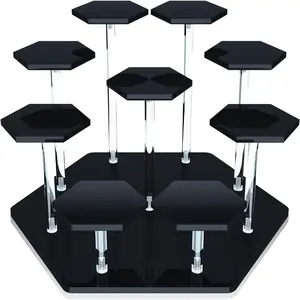 [Multifunctional Acrylic Display Stand] 1pc 9-Layer Multifunctional Acrylic Display Stand - Hexagonal Bracket for