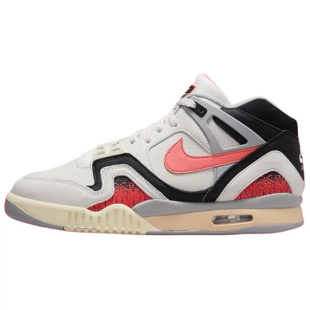 Nike Air Tech Challenge 2 'Hot Lava' 2024 Men's Lace-Up Running Sneakers, Lightweight Casual Athletic Shoes with Bold Colorways, Breathable Mesh Upper, Cushioned Midsole, Durable All-Season Outsole, Retro Style, US M 10