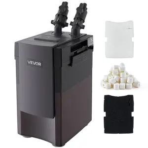VEVOR 162.7GPH Canister Filter, 3-Stage External Aquarium Filter with Powerful Pump, Water Circulation Cleaning Machine with Media for Large Fish Tanks and Aquariums Up to 100 Gallons, for Freshwater