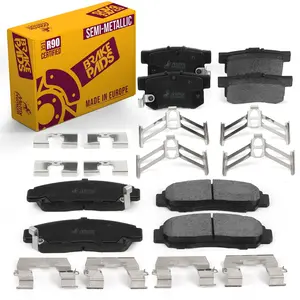 2 PC Front & Rear Semi-Metallic Disc Brake Pad Set 96208MT