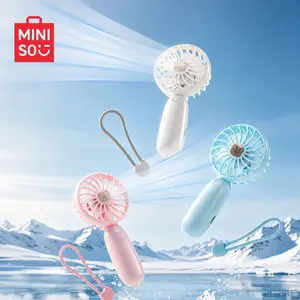 MINISO GWEN BEAR Cream Series 500mAh Portable Handheld Fan - Cute Mini Cooling Fan for Travel, Office & Summer Use