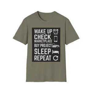 Wake Up Buy Project Sleep Repeat T-Shirt | Car Enthusiast Daily Routine