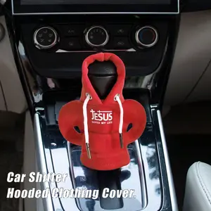 Universal Car Gear Shift Cover, Jesus Letter Print, Interior Decoration, Automotive Accessories, 1pc Small Sweatshirt