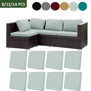8/12/14 Piece Set High Elasticity Outdoor Sofa Cushion Covers, Soft Washable, All-Seasons, Fashionable and Durable, Ideal for Couches