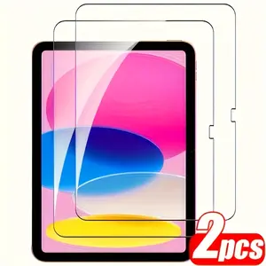 2-piece set suitable for iPad 10th generation 10.9-inch 2022 tempered glass screen protector - smooth surface, scratch resistant, anti fingerprint with hydrophobic layer and anti fingerprint, smooth feel