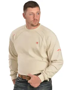 Ariat Men's Men'S Fr Workwear Crew Long Sleeve Work T-Shirt Big And Tall - 10012256X