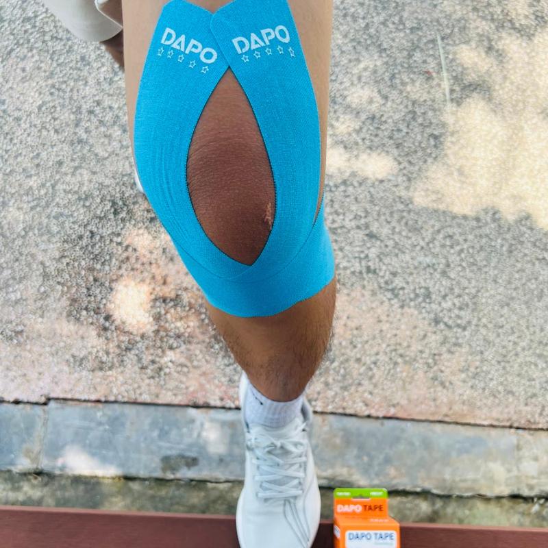 Dapo Kinesiology Tape, muscle support tape, sports tape, flexible sports tape, for wrapping knees and ankles, 20 pre-cut pieces, 5cm x 25cm.