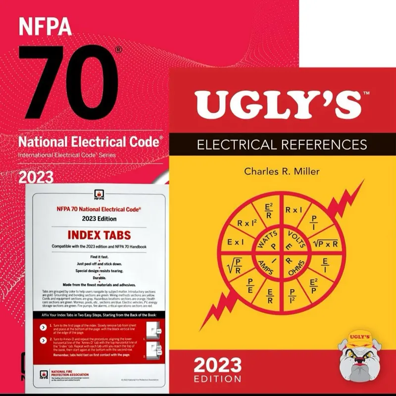 2023 NFPA 70 NEC Code Book & Ugly's Paperback English Spiral-Bound Electrical Reference - Soft Cover Annual Edition Learning Book for Students, Valuable Educational Resource