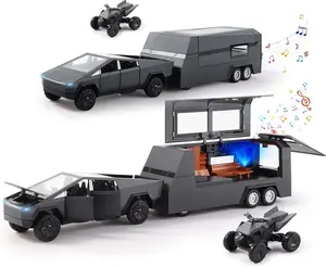 1/32 Diecast Metal Toy Trucks - Black Friday 2025 | Pull Back with Lights & Sounds, Mini Vehicles for Boys Ages 3+, Cyber Boy's Birthday Gift, Car Model Collectibles, Car Ornaments, Christmas & New Year Gift
