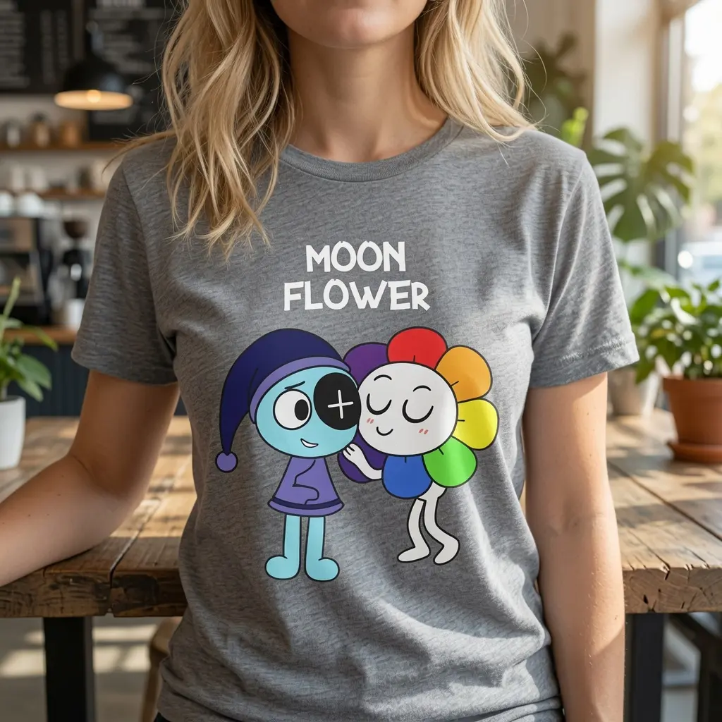Dandy’s Roblox Comfort Colors Shirt, Cute Cartoon Graphic Tee, Kawaii Aesthetic T-Shirt, Colorful Friendship Gift