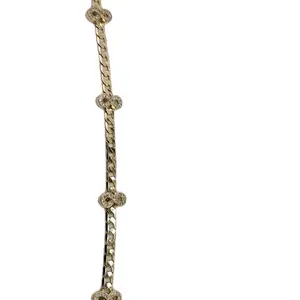 Cuban Bracelet Infinity 14k Gold Plated - Elegant Design with Knot Detailing