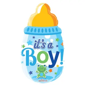 20" Baby Boy Bottle Shape Helium Foil Balloon (5 PACK) #19724
