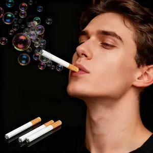 Realistic Cigarette Bubble Wand Photo Booth Prop, Handheld Bubble Stick for Weddings Parties Photography, Smoke Effect Party Accessory, Party Favor