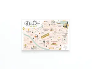 Dallas Map Rectangle Magnet