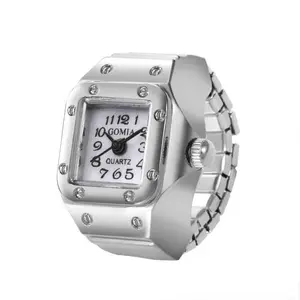 Simple fashion punk watch ring versatile niche couple finger watch mini clock retro creative electronic watch