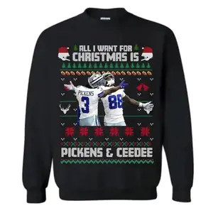All I Want for Christmas is Pickens and Ceedee Shirt, PICKENS X CEEDEE "WE DEM BOYZ" Adult and Youth T-Shirt Sweatshirt, CeeDee Lamb shirt, George Pickens shirt, graphic t-shirts, #cowboyyy merch, Game Day Shirt, Football Tee clothes, Gift For Him & Her