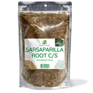 Herb To Body Sarsaparilla Root C/S | Cut & Sifted | Hemidesmus indicus | Wildcrafted 4oz Beverage Tea