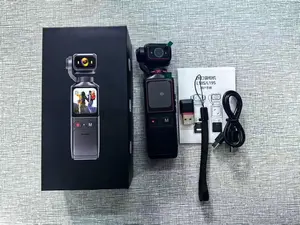 【FathersDayGift】KEPEAK 2.7K Pocket Camera with 1.96-inch Display - 180° Swivel 150° Ultra Wide Angle Lens - WiFi & App Control - 2000mAh Battery (6 Hours Working Time) - Image Stabilization & Loop Recording