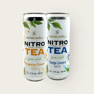 NitroTea 2 Flavors 11 Oz Nitrogenated Sugar Free Beverage Six Pack (3+3)