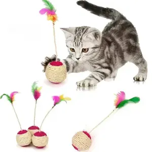 Sisal Scratching Cat Ball – Interactive Kitten Toy