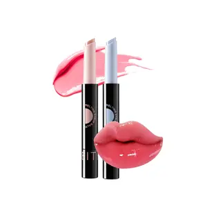 EITHER Melting Syrup Lip Balm Bundle  - 01 Spicy Pink + 02 Icy Blue   - Japan Formula Enhances Lip Gloss & Moisture - Subtle Shine Finish - 2g