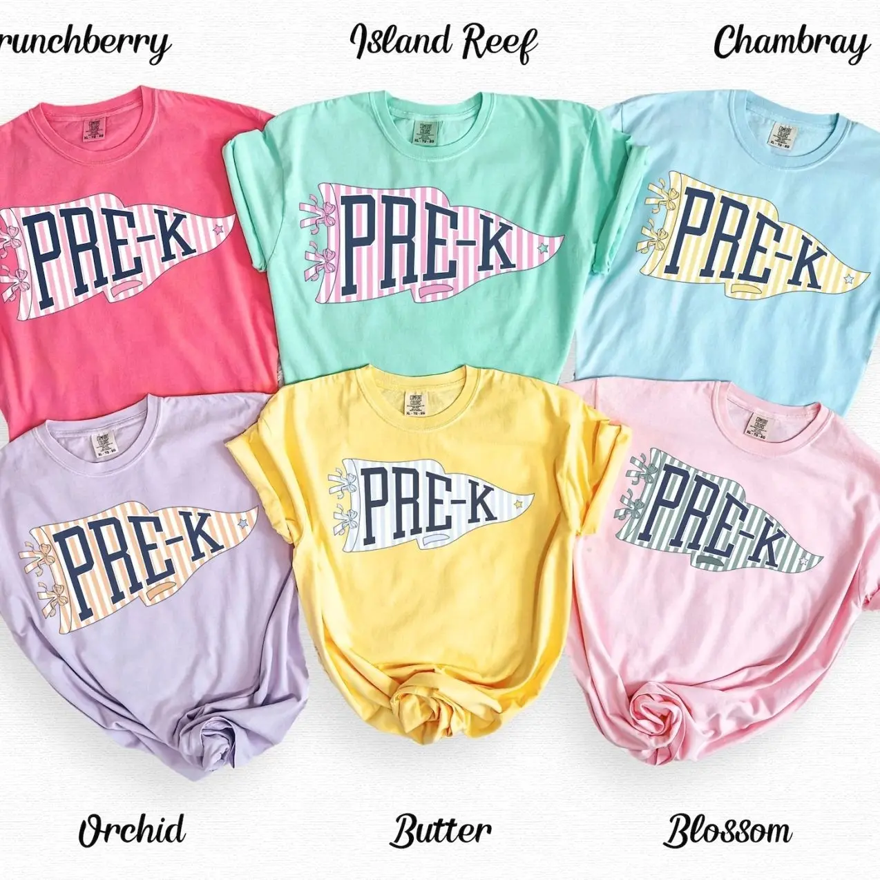 [SALE OFF 50%] Custom Pre K Teacher Shirt, Prek Comfort Colors® Teacher Tee, Preschool Teacher Back To School Gift, Teacher Appreciation Gift, Teacher Team 5M