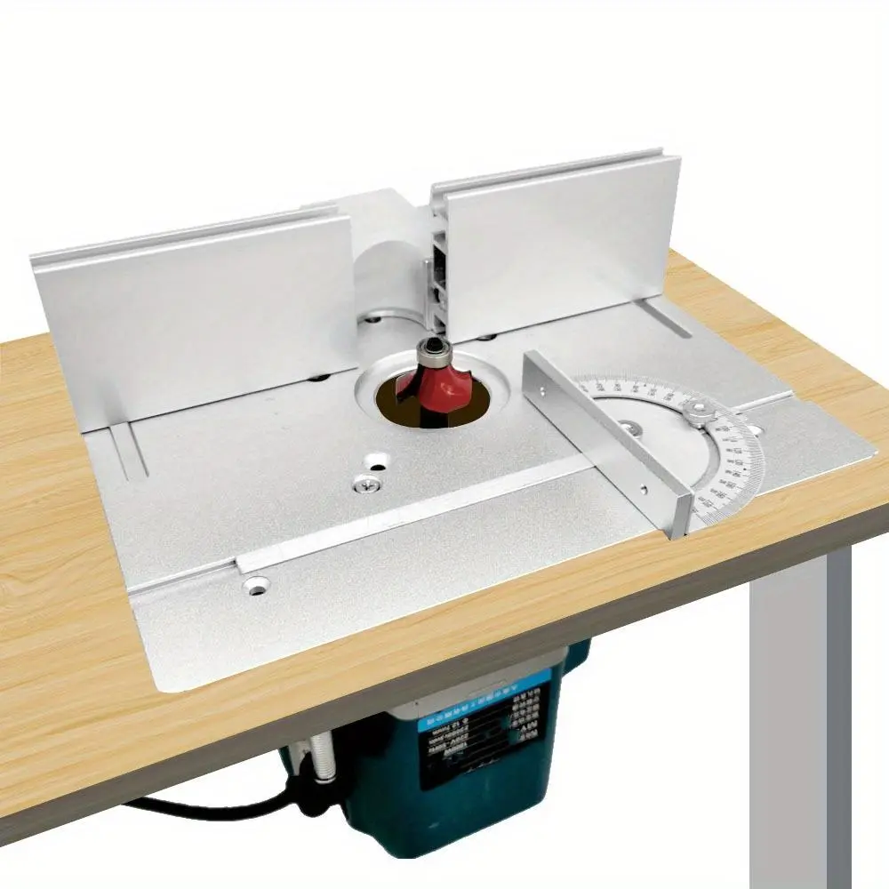 Multifunctional Cutting Aluminum Router Table Insert Plate, Woodworking Electric Wood Router Flip Plate for Working Benches, Router Plate