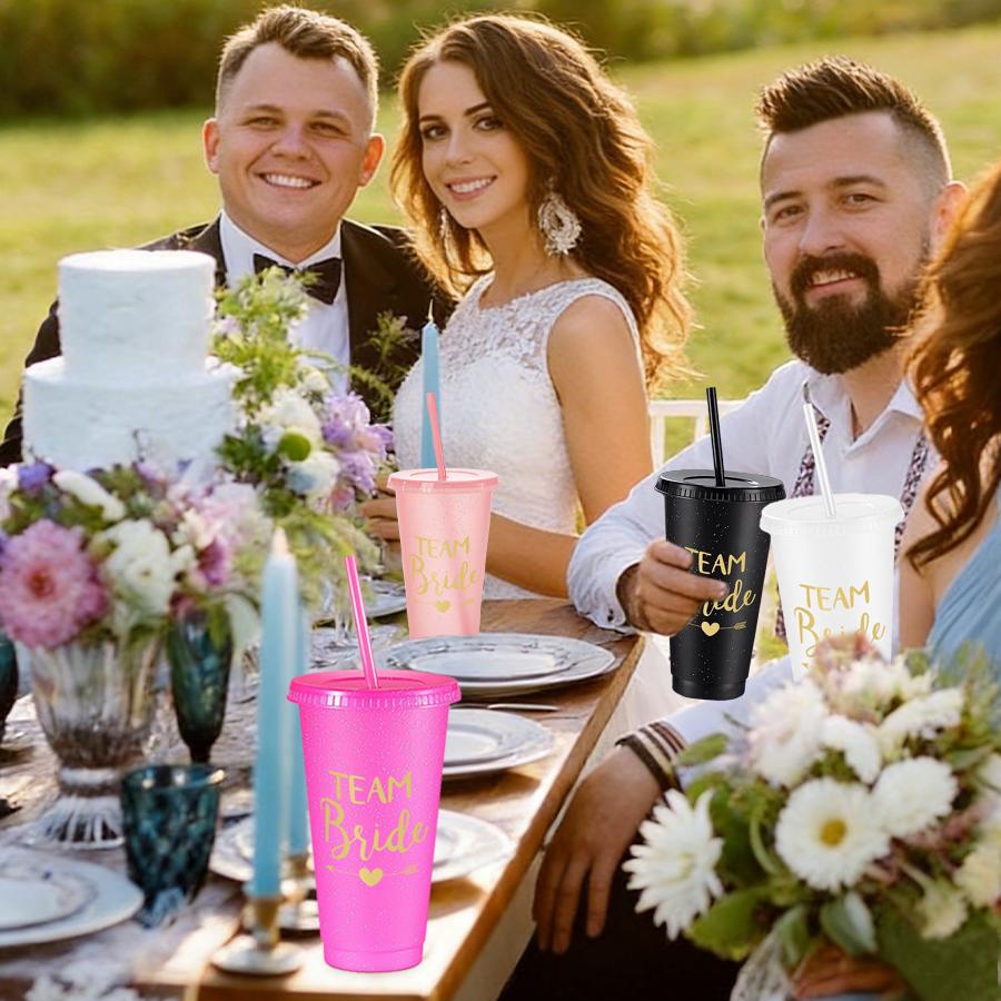 HILAKE 20pcs 24oz water bottle, available in a variety of colors, with lid, straw, cup brush and straw brush, perfect for iced coffee, water and juice, great gift for weddings, parties and birthdays, Mother's Day, Valentine's Day and St. Patrick's Day