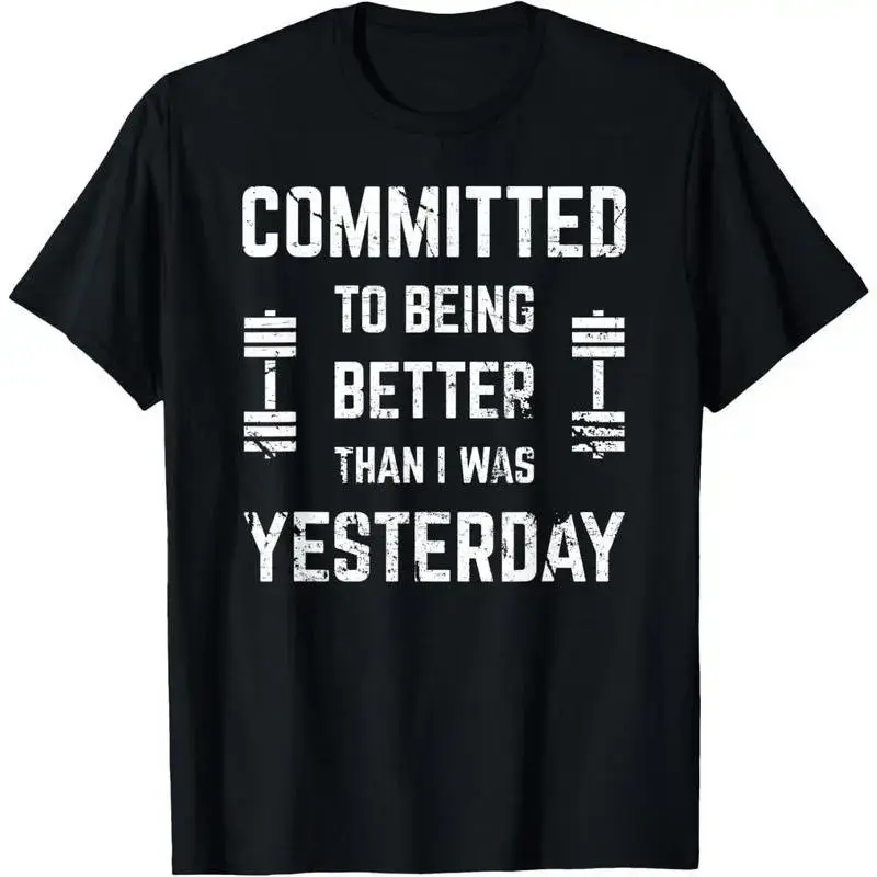 100% cotton Fitness Motivation For Men & Women With Saying Gym Workout T-Shirt  zzc06