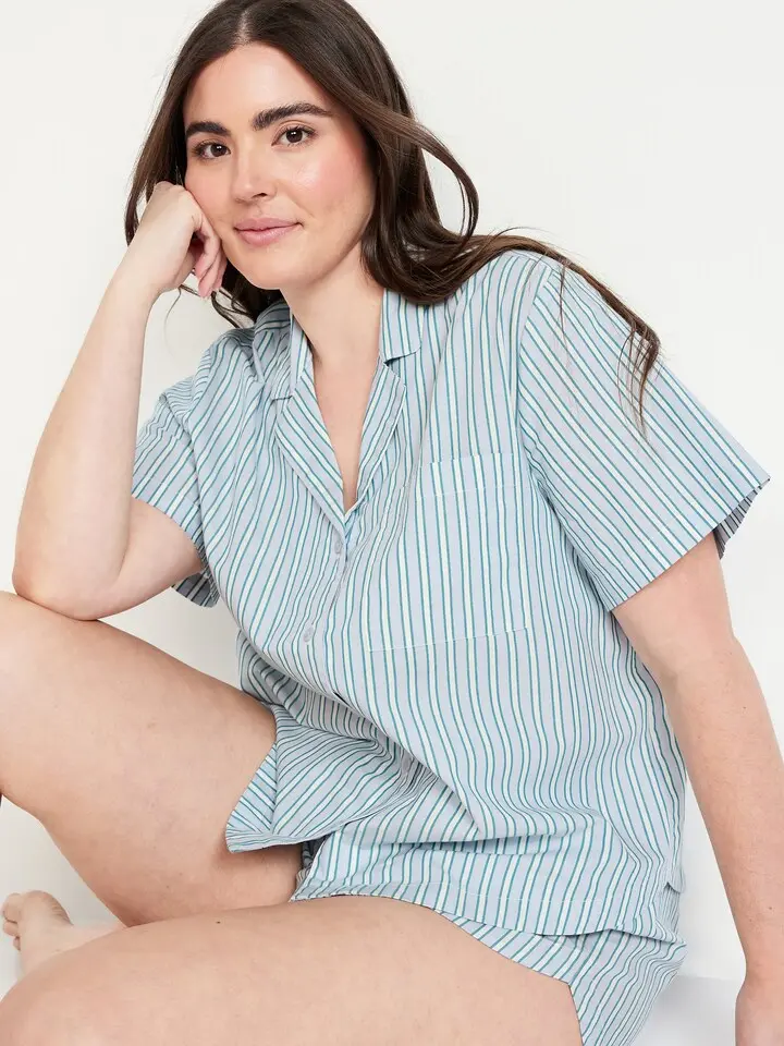 Old Navy Women's Poplin Pajama Short Set