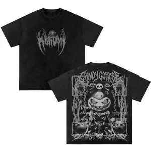 KuromiGothic Ver2 Anime Double Printed Vintage Washed Tee Unisex Oversize Anime Manga Washed Heavyweight Wash T-shirt