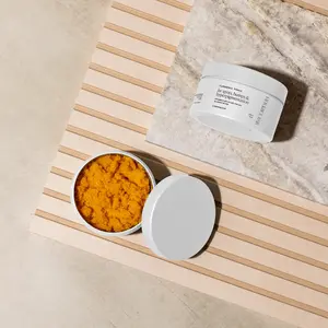 Turmeric Tonic Body Scrub – Brightening & Exfoliating Polish for Hyperpigmentation and Ingrown Hair Care for Bikini Line, Underarms, Inner Thighs, Elbows, & Knees – 12oz Natural Sea Salt Scrub with Turmeric, Jojoba & Vitamin E | Her Juice Bar