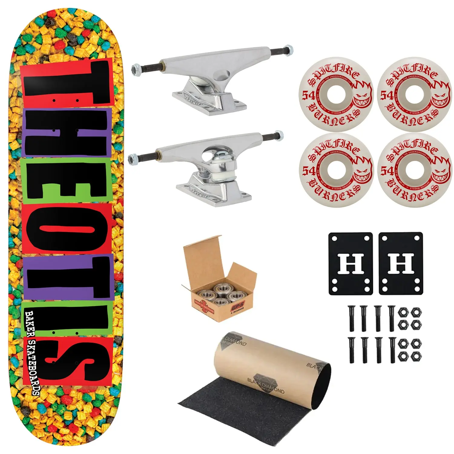 Baker Premium Complete Skateboard Theotis Crunch 8.25" Ft. Krux/Spitfire/Independent