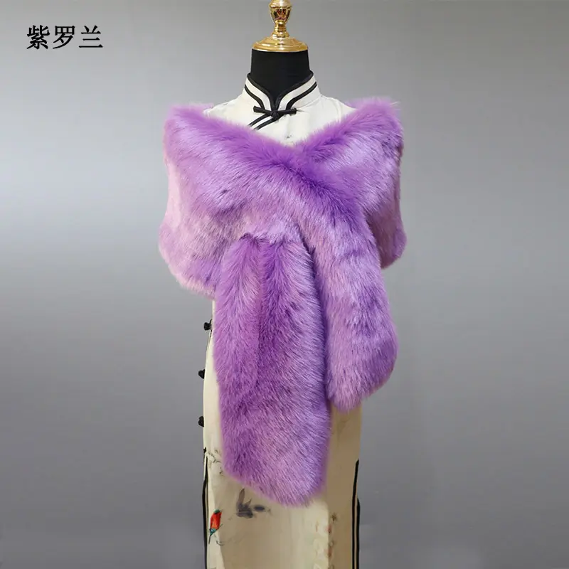 32 Colors 165*30cm Women Luxury Warm Faux Fox Fur Shawl Winter Ladies Plush Scarf Wraps Cloak Coat Wedding Long Cape Scarves(Sheets) 32 Colors 165*30cm Women Luxury Warm Faux Fox Fur Shawl Winter Ladies Plush Scarf Wraps Cloak Coat Wedding Long Cape Scarves(Sheets)