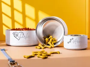Custom Pet Bowl, Stainless Steel Cat Feeder Bowl, Engraved Pet Bowl, Custom Name Dog Dish, Stainless Steel Pet Feeder, Personalized Dog Bowl, Pet Gifts, Christmas Gift, Food and Water Bowl, Pet Lover Gift