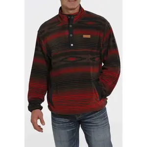 Cinch Aztec Fleece Pullover Brown