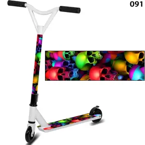 1 Colored Skull Graffiti Skateboard Sticker, Board Decal, Suitable for Portable Folding Skateboards, Heavy-Duty Commuter Bikes,