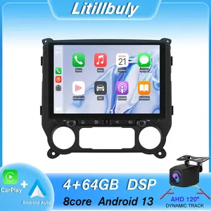 Car Stereo for Chevrolet Silverado / GMC Sierra (2014-2018) touch screen has Android Auto Wireless Carplay, Bluetooth WIFI supports GPS Navigation