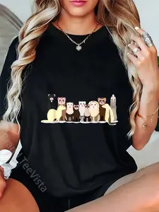 100% Cotton I Love Ferret Shirts - Funny Ferrets Shirt for Women Men Kid T-Shirt