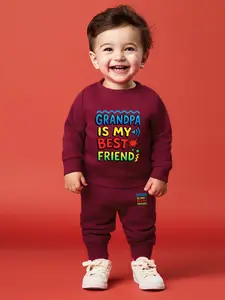 Baby Boys Long Sleeve Round Neck Sweatshirt Set, Baby Boy Clothes, Cartoon Colorful Stars Letters Print, Casual Fitted for All Seasons