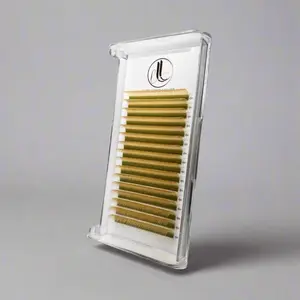 Matte Crayola Yellow Eyelash Extensions 0.07 Trays Makeup Cosmetic