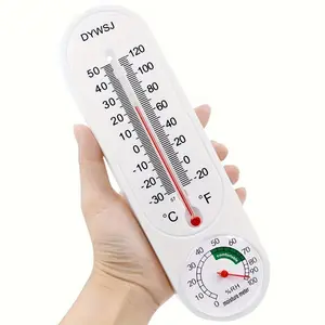 Wireless Indoor Wall Mounted Thermometer, 1 Count Large Digital Display Temperature & Humidity Meter, Durable ABS Material Temperature & Humidity Measuring Tool