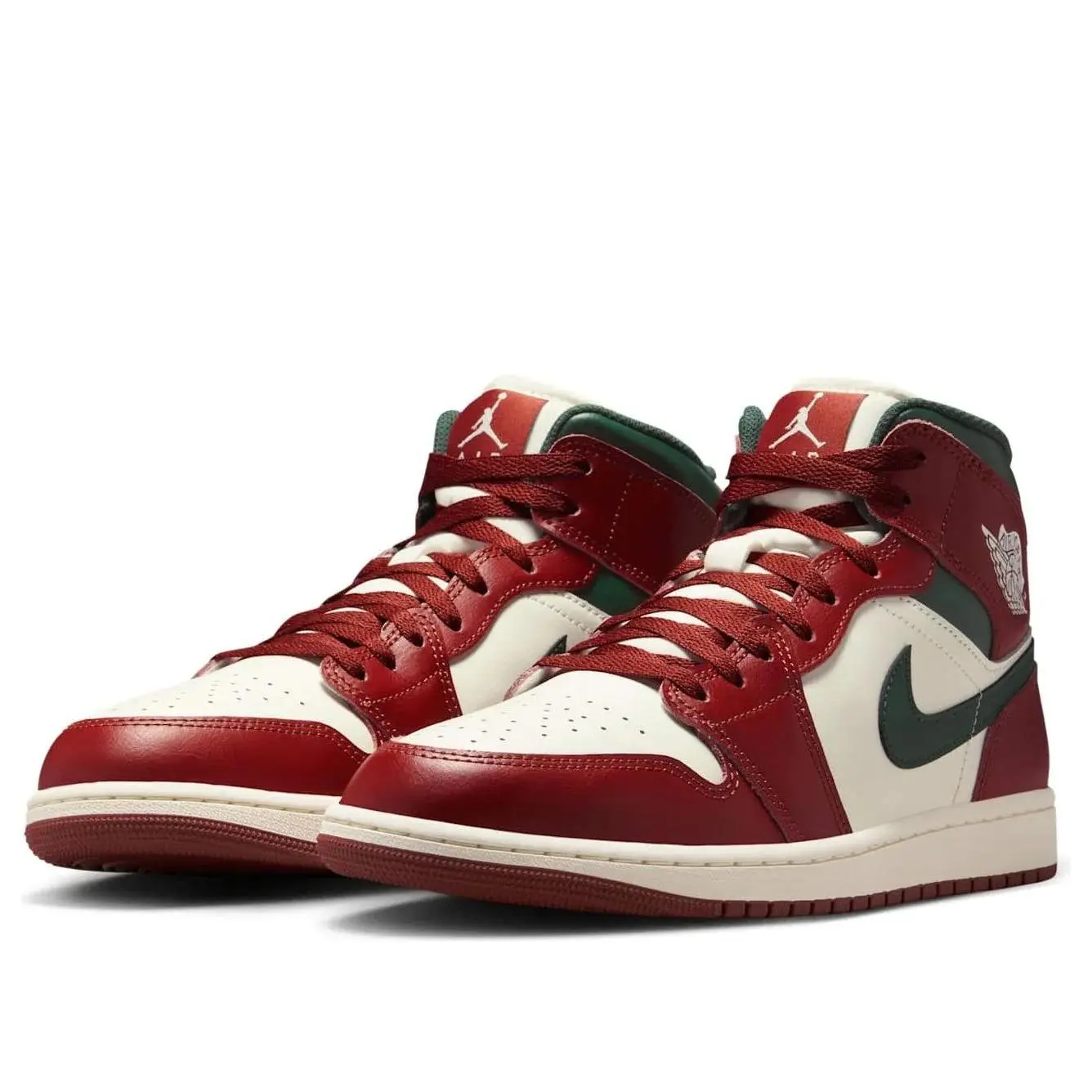 Jordan 1 Mid Redstone Midnight Green Men's DQ8426-105 & GS DQ8423-105 New Sneaker Footwear