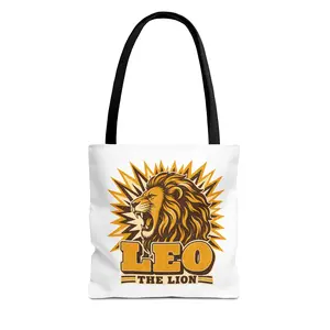 Leo the Lion Zodiac design Tote Bag | Personalized name option