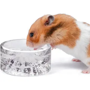 Hamster Feeding & Water Bowls- Mount Fuji Series Glass Drinking Bowls for Dwarf Syrian Hamsters Gerbils Mice Rats or Other Similar-Sized Small Pets