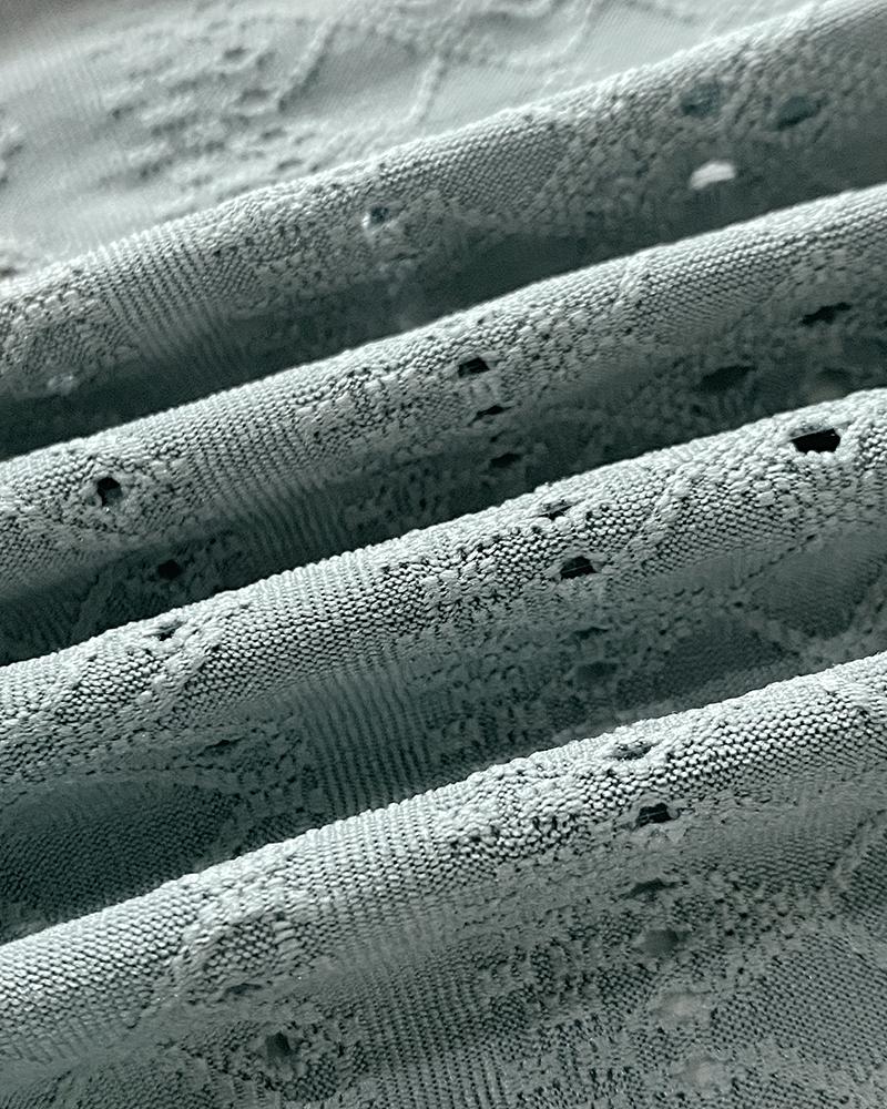 ChicMe Women's St. Patrick's Day Halter Hollow-out A Line Sleeveless Front Slit Ruched Maxi Wedding Guest Dress Vacation Dress