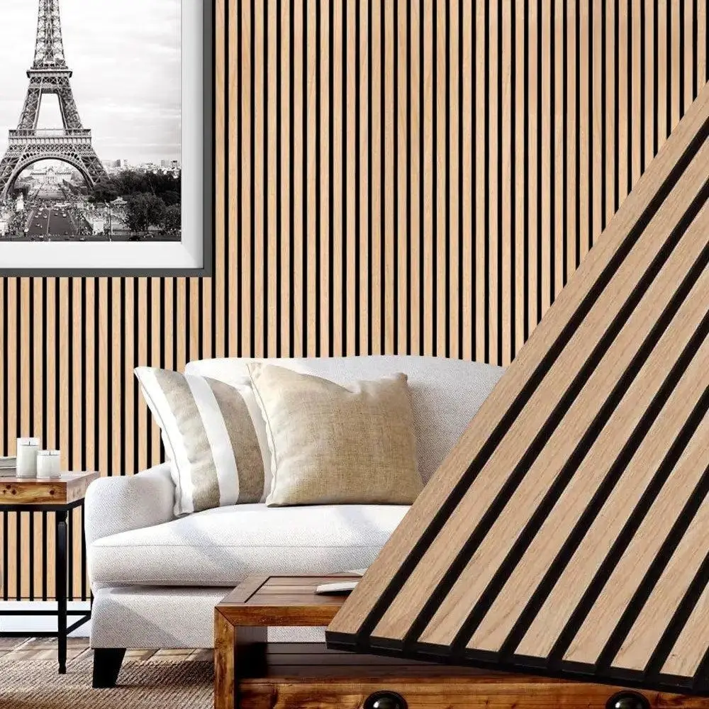 Acoustic Soundproof Wall Panels - 3D Slat Wood Panels - Order Your Sample Acoustic Soundproof Wall Panels - 3D Slat Wood Panels - Order Your Sample