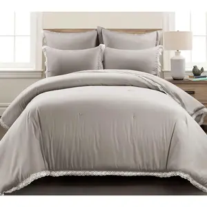 Rosalie Cottage Lace Comforter 5-Piece King by Lush Decor