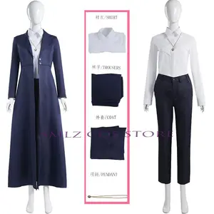 Agatha Cosplay Costume Anime Superhero Costume Trench Shirt Pants Necklace Suit Halloween Party Outfits for Woman